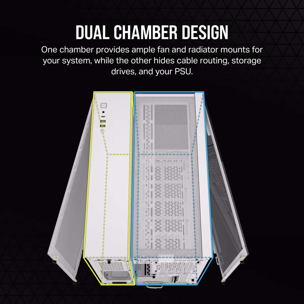 Corsair 2500X Airflow (M-ATX) Mid-Tower Cabinet (White) overview 2