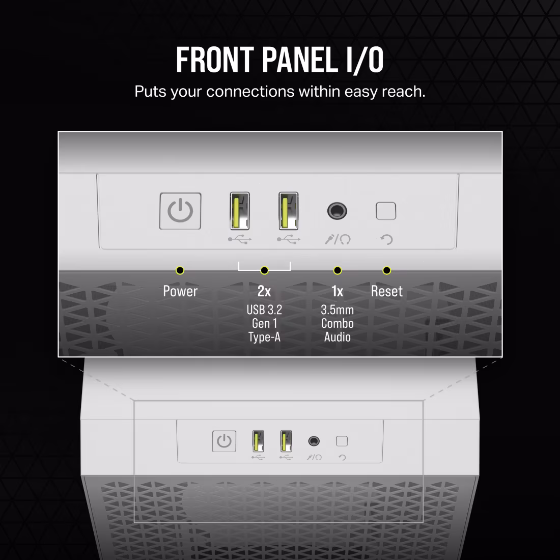 Corsair 3000D Airflow Mid-Tower (ATX) Cabinet (White) overview 5