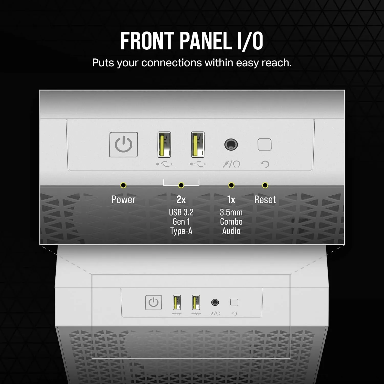 Corsair 3000D Airflow SI Edition (ATX) Mid Tower Cabinet (White) overview 2