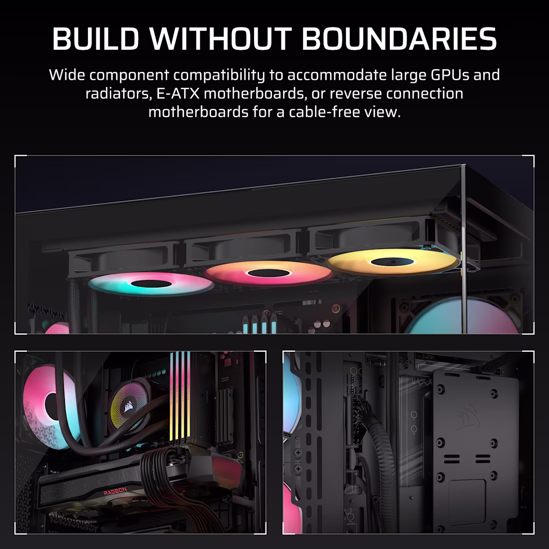 Corsair 3500X RS-R ARGB E-ATX Mid Tower Case (Black) overview 3