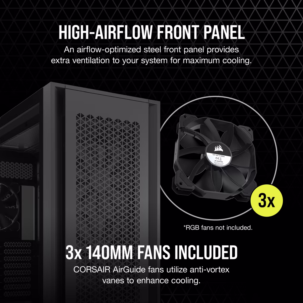 Corsair 7000D Airflow Cabinet (Black) overview 2