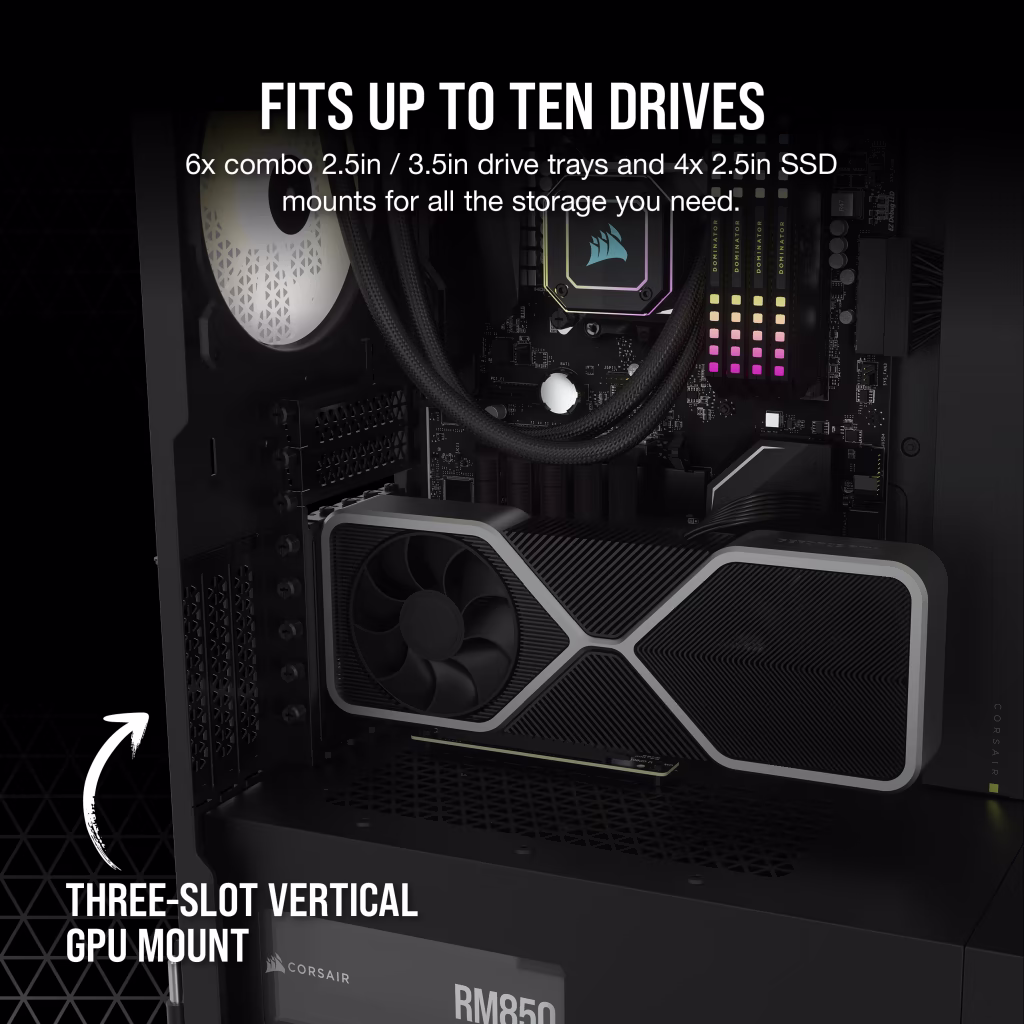 Corsair 7000D Airflow Cabinet (Black) overview 6