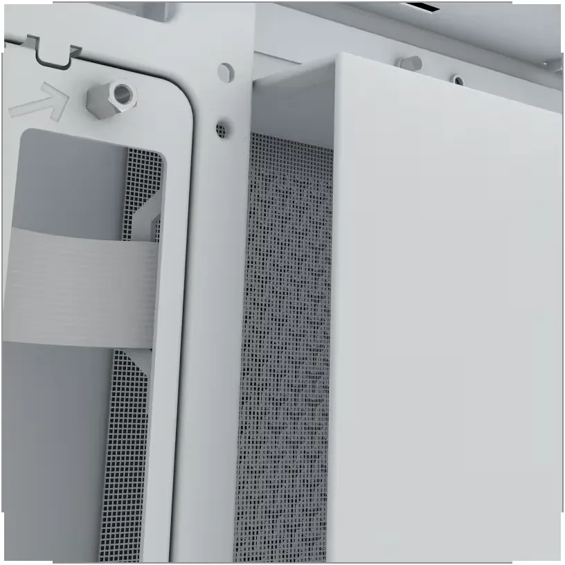 Corsair FRAME 4000D WOOD RS Modular Mid-Tower PC Case (White/Oak) overview 4
