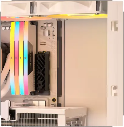Corsair FRAME 4000X RS Mid-Tower PC Case (White) overview 1