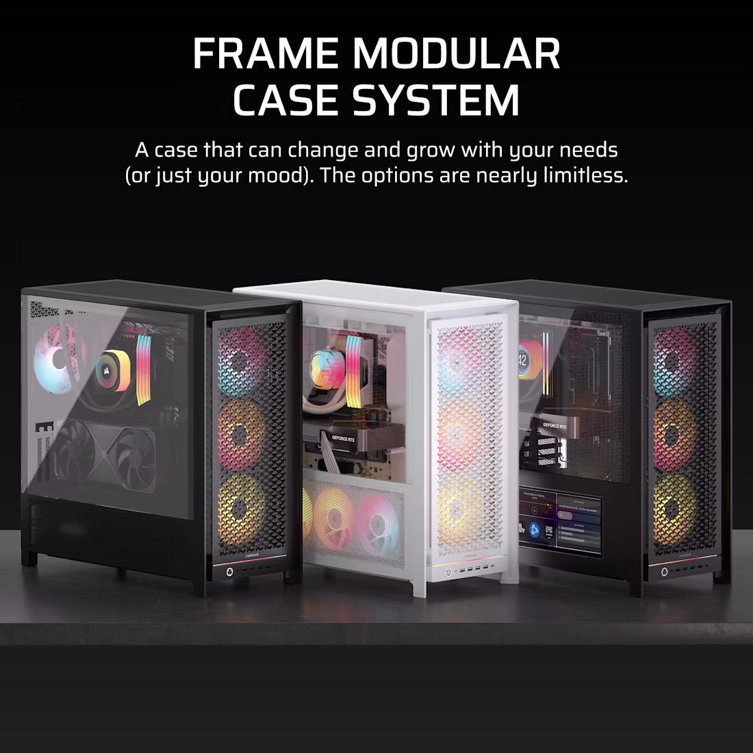Corsair Frame 5000D RS Black ARGB E-ATX Mid Tower Case overview 2