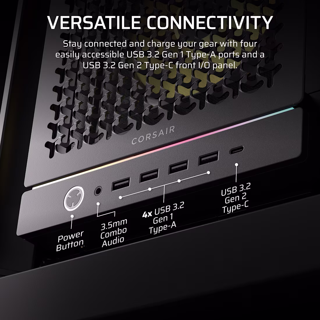 Corsair Frame 5000D RS Black ARGB E-ATX Mid Tower Case overview 6