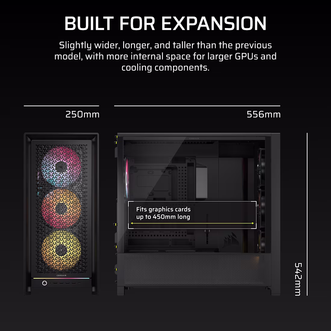 Corsair Frame 5000D RS Black ARGB E-ATX Mid Tower Case overview 7
