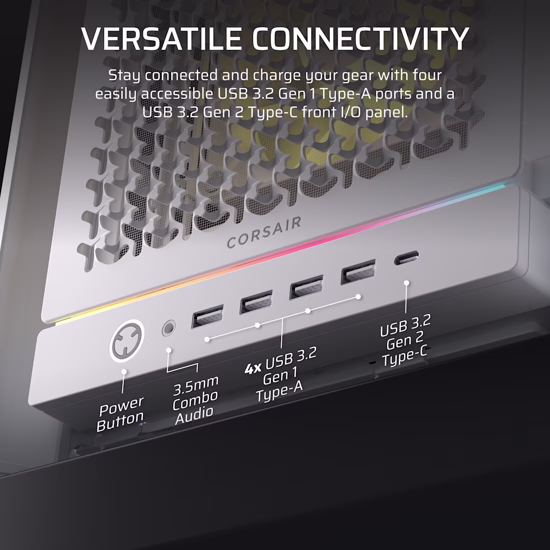 Corsair Frame 5000D RS White ARGB E-ATX Mid Tower Case overview 6