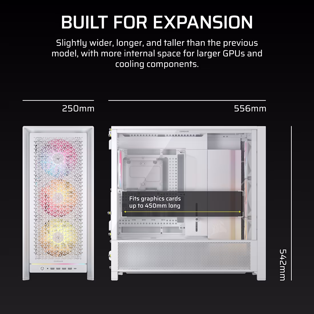 Corsair Frame 5000D RS White ARGB E-ATX Mid Tower Case overview 8