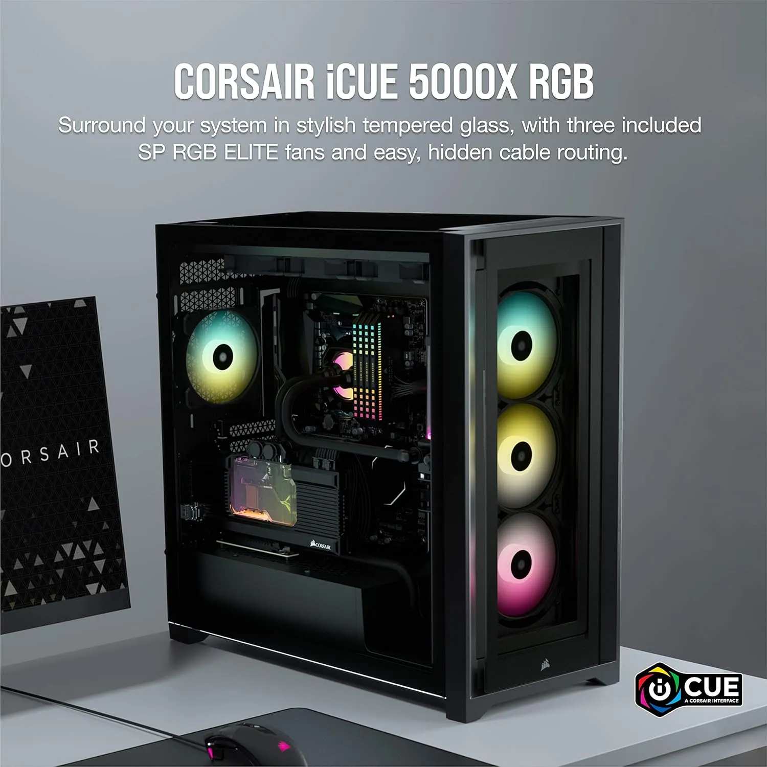 Corsair ICUE 5000X RGB Mid Tower Cabinet (Black) overview 1