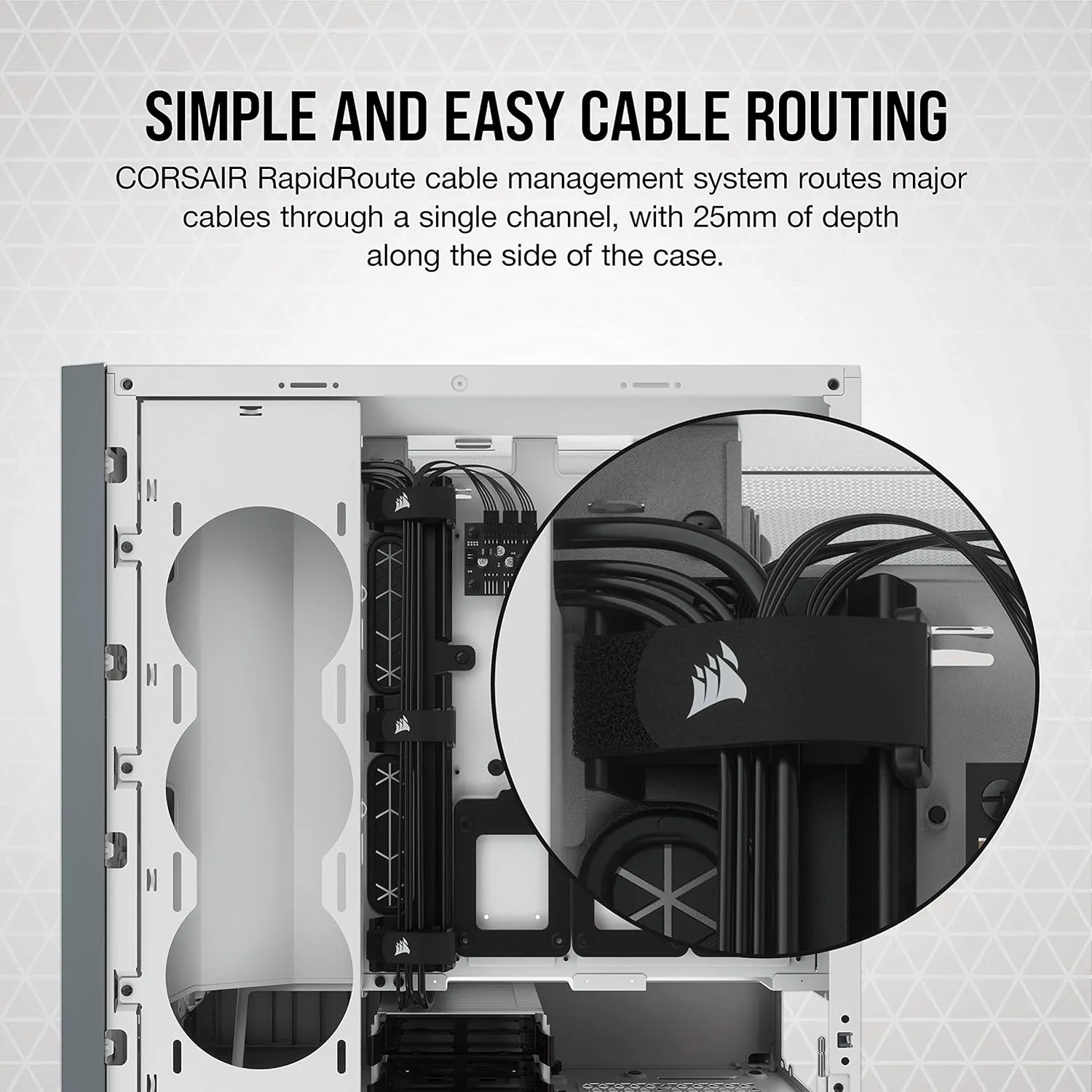 Corsair ICUE 5000X RGB Mid Tower Cabinet (White) overview 4