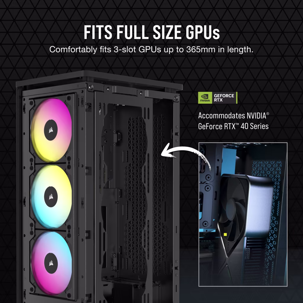 Corsair iCUE 2000D RGB Airflow Mini ITX PC Cabinet (Black) overview 3