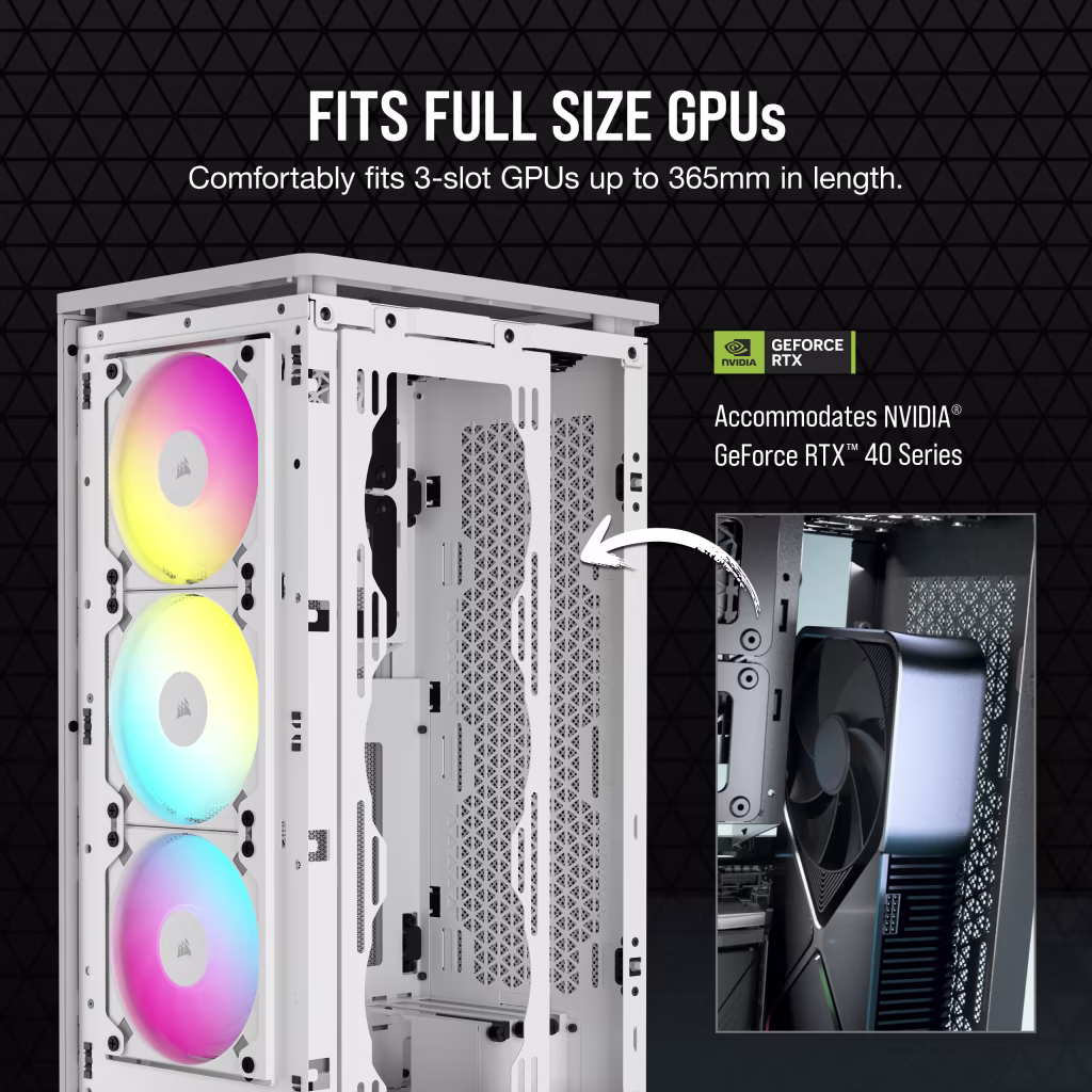 Corsair iCUE 2000D RGB Airflow Mini ITX PC Cabinet (White) overview 3