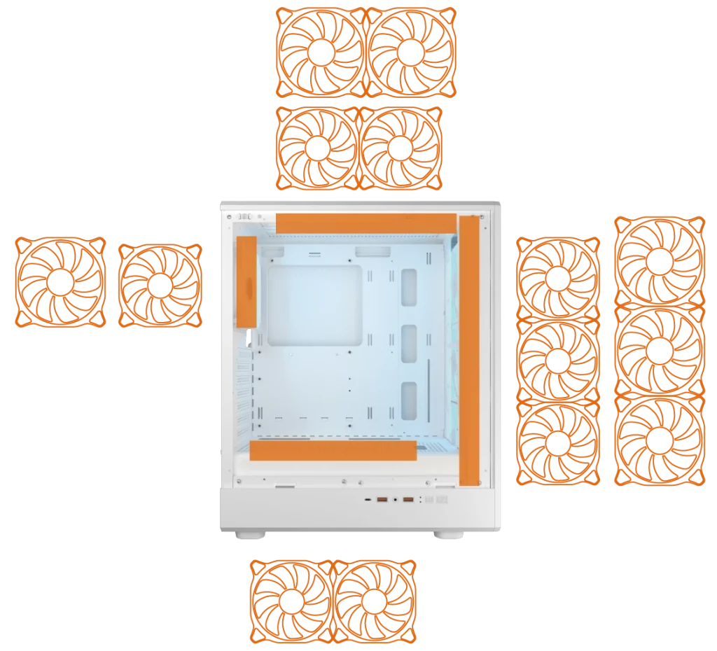 Cougar Airface Pure Pro Mid Tower Cabinet - White overview 8