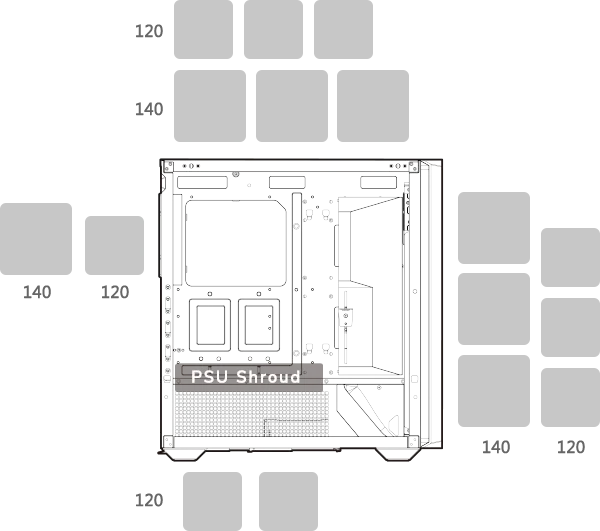 Cougar MX600 RGB Full Tower Cabinet (White) overview 8