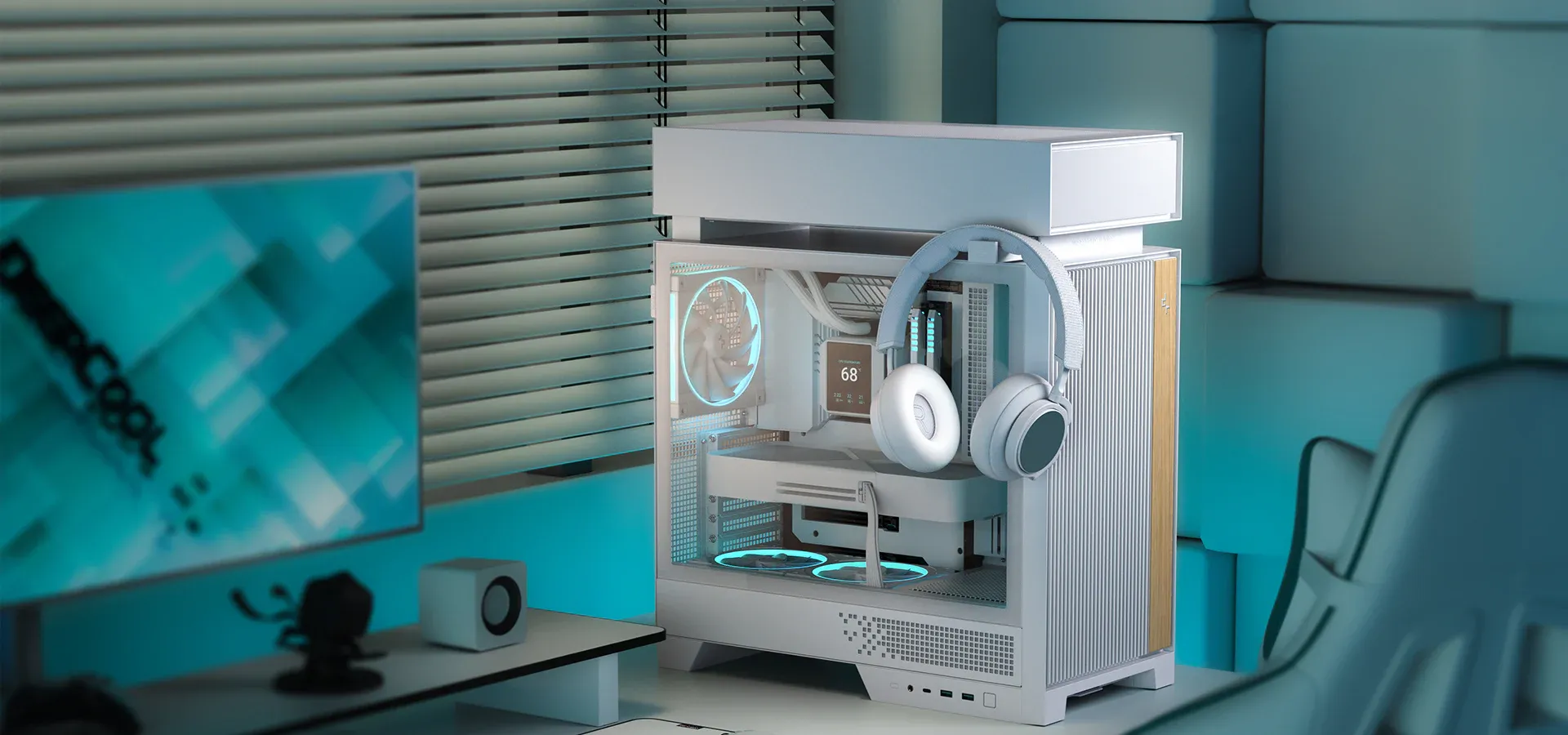DEEPCOOL CL660 ARGB ATX Mid Tower Cabinet (White) overview 2