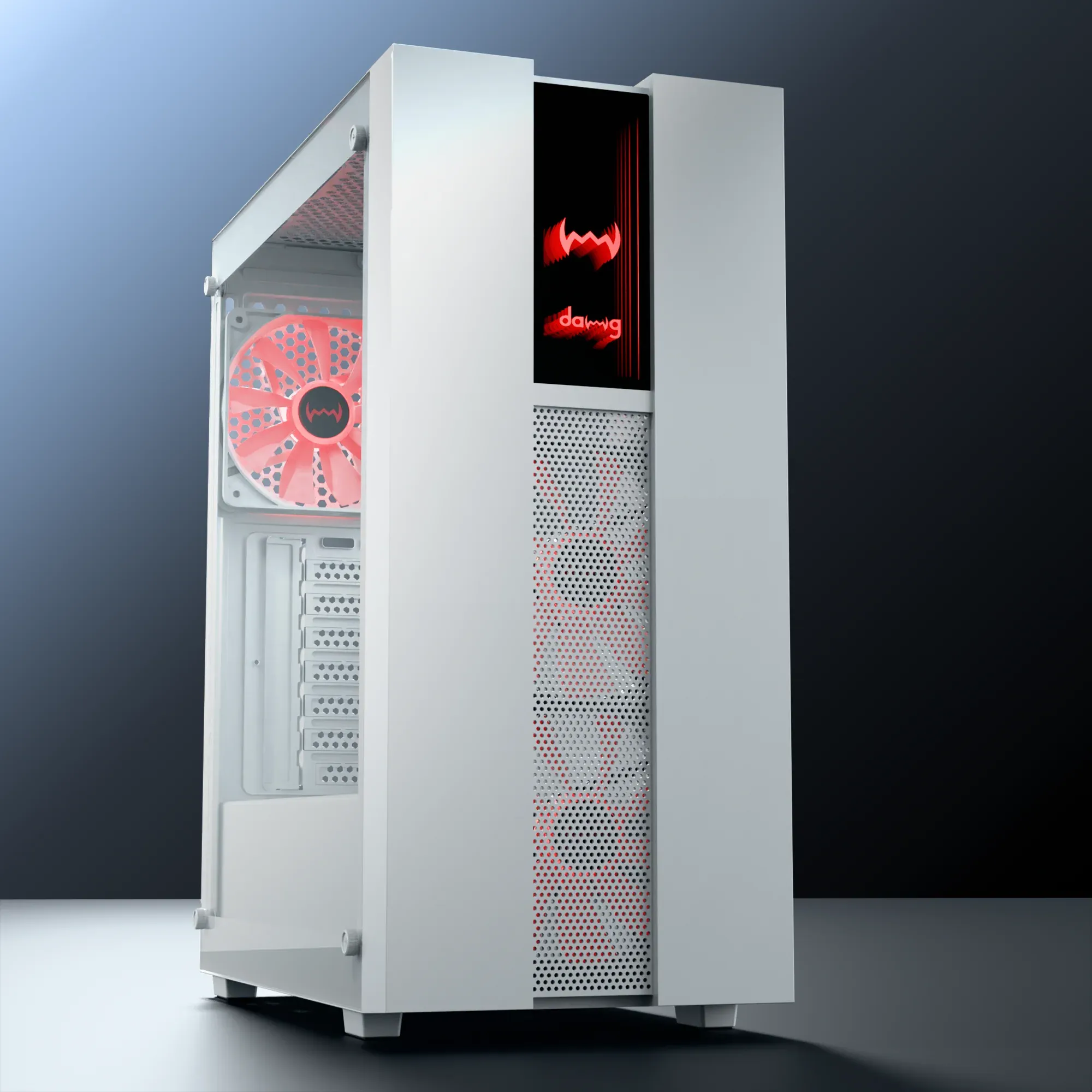 Dawg V 350 M-ATX Mid Tower Case White overview 1