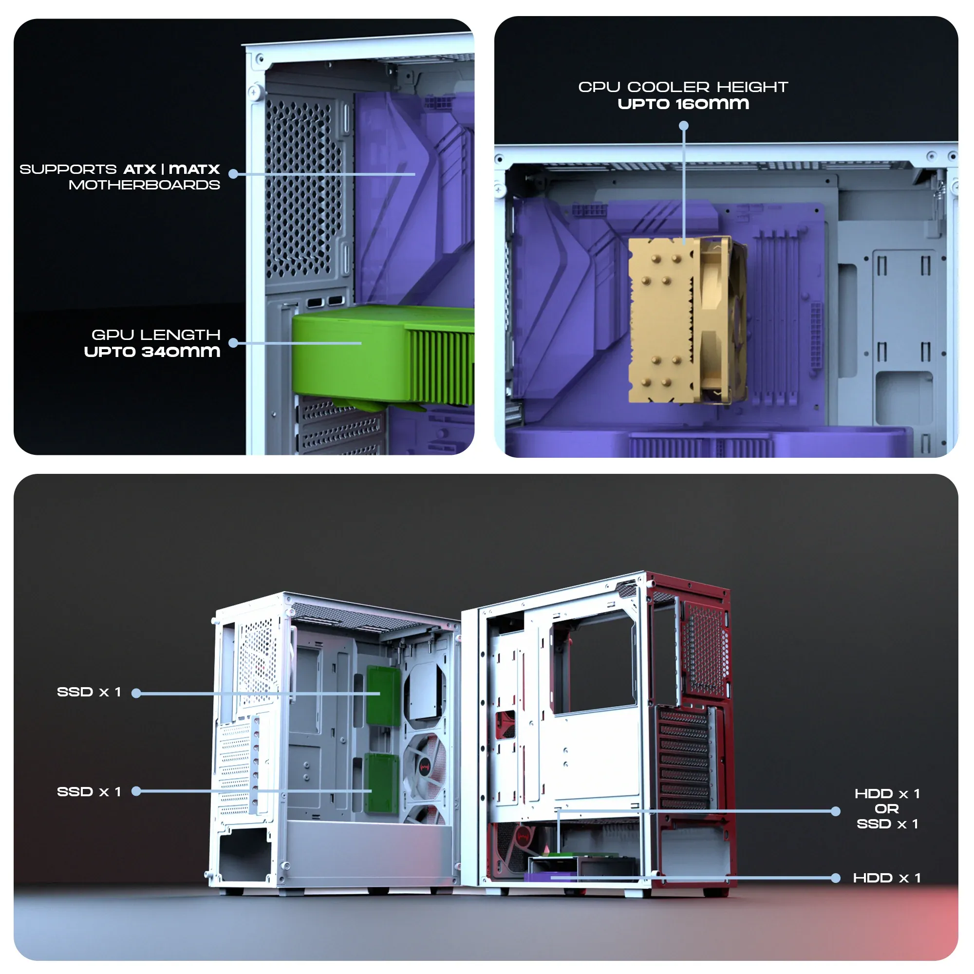 Dawg V 350 M-ATX Mid Tower Case overview 5