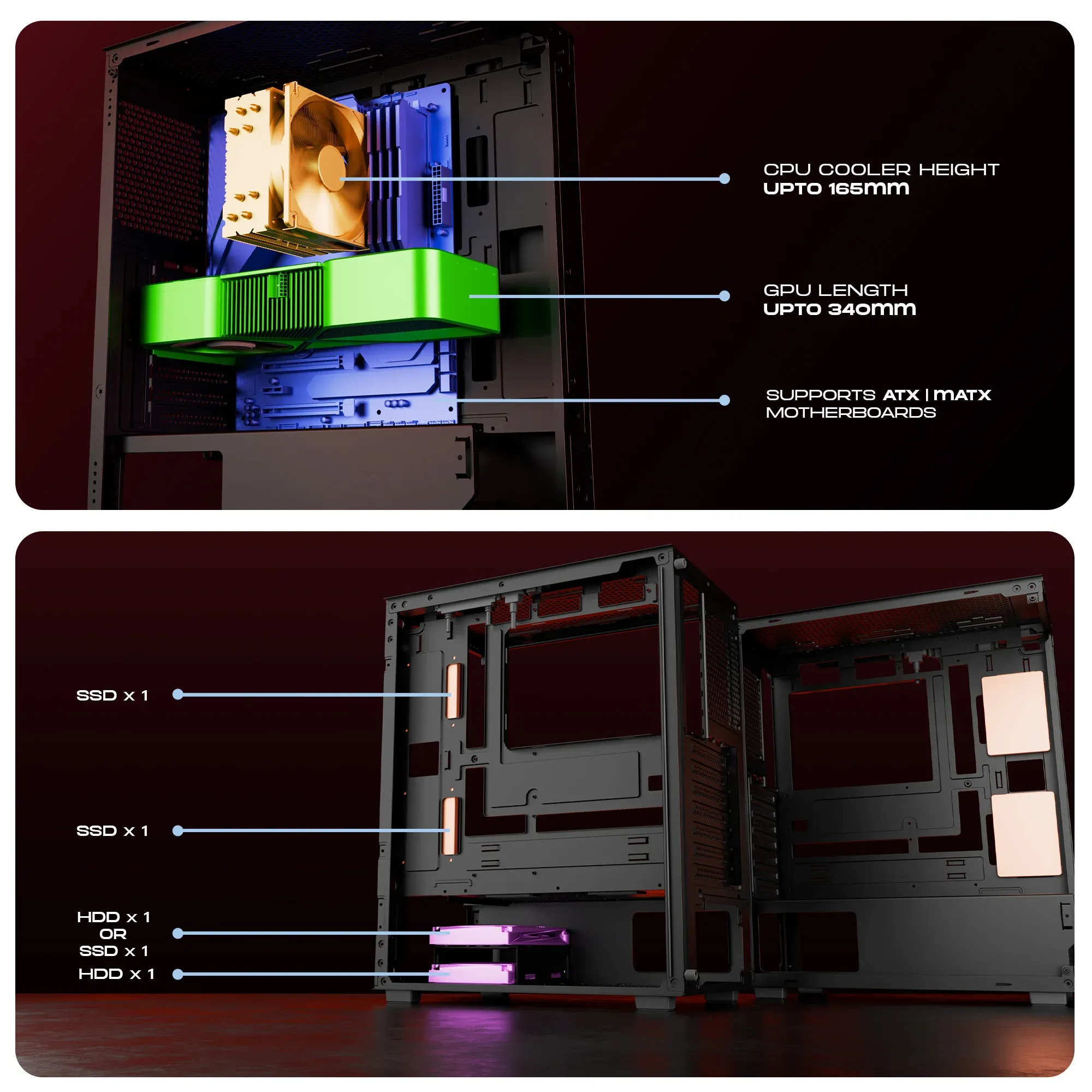 Dawg X 430 ARGB ATX Mid Tower Case overview 5
