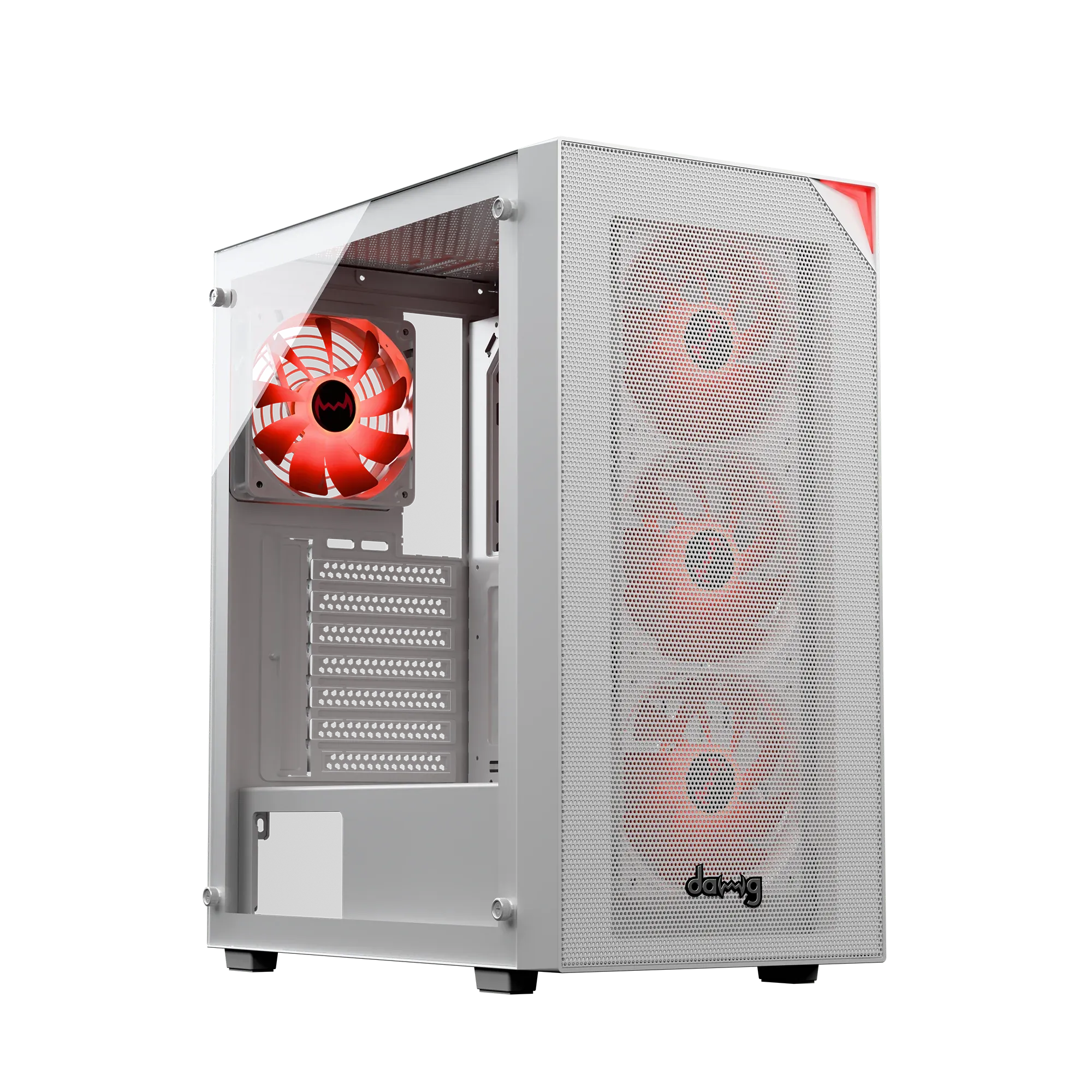 Dawg X 440 ARGB ATX Mid Tower Case - White overview 1