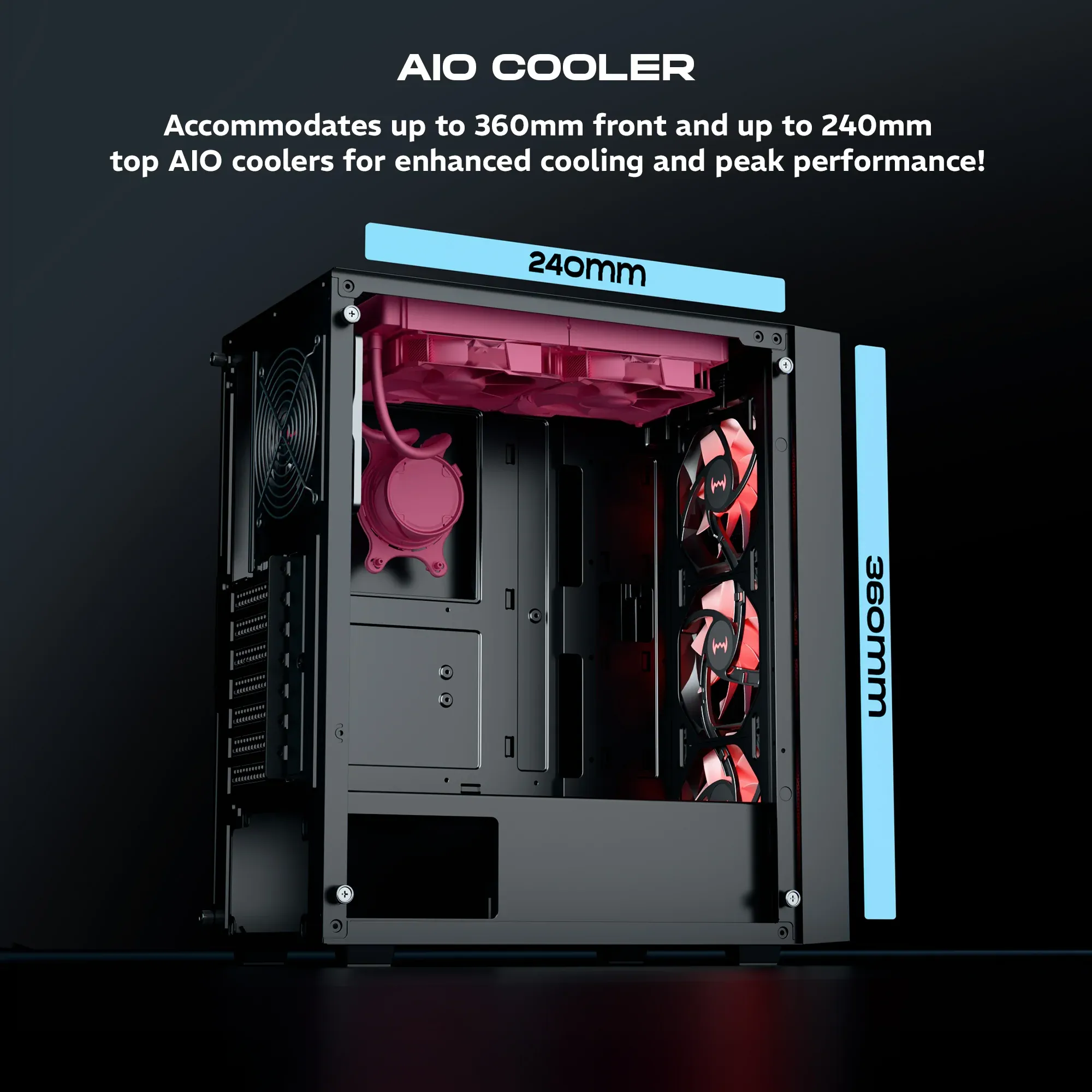 Dawg X 440 ARGB ATX Mid Tower Case overview 5