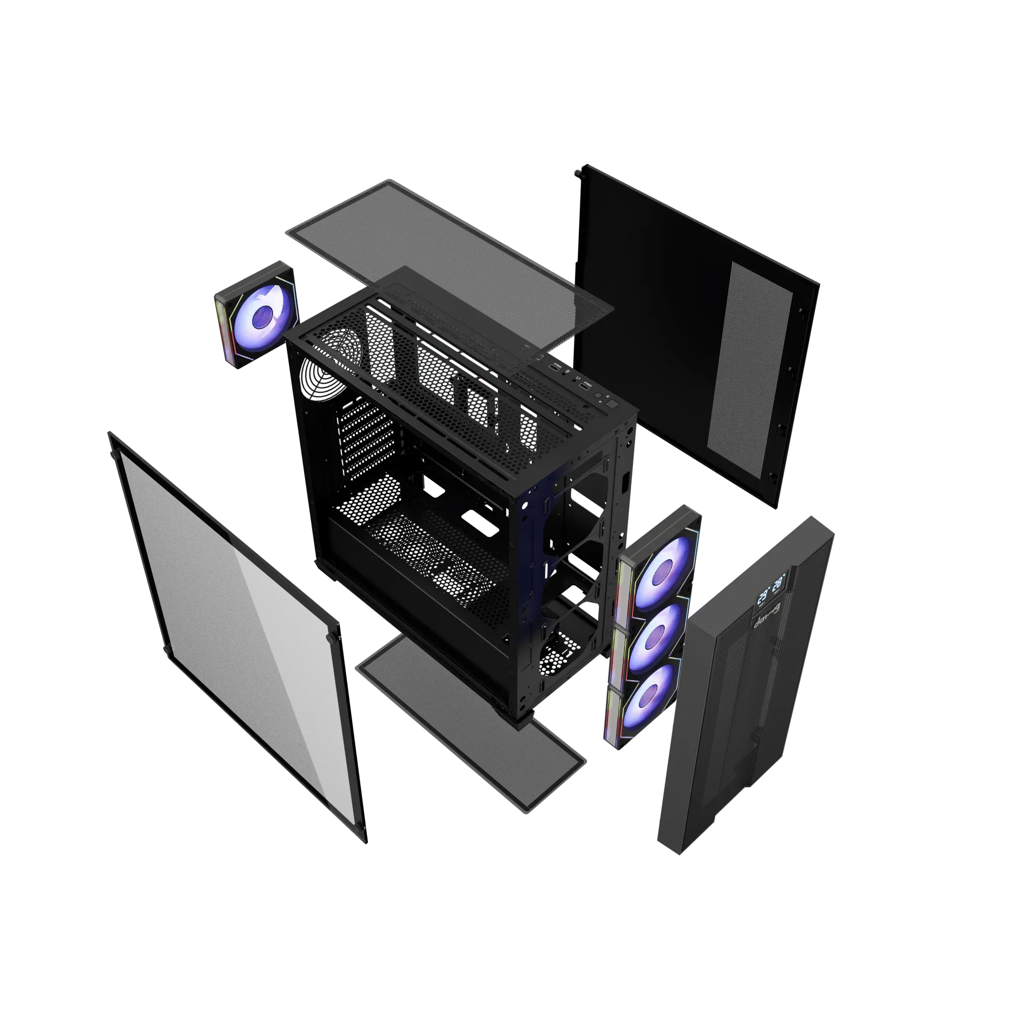 Dawg X 678 ARGB ATX Mid Tower Case overview 2