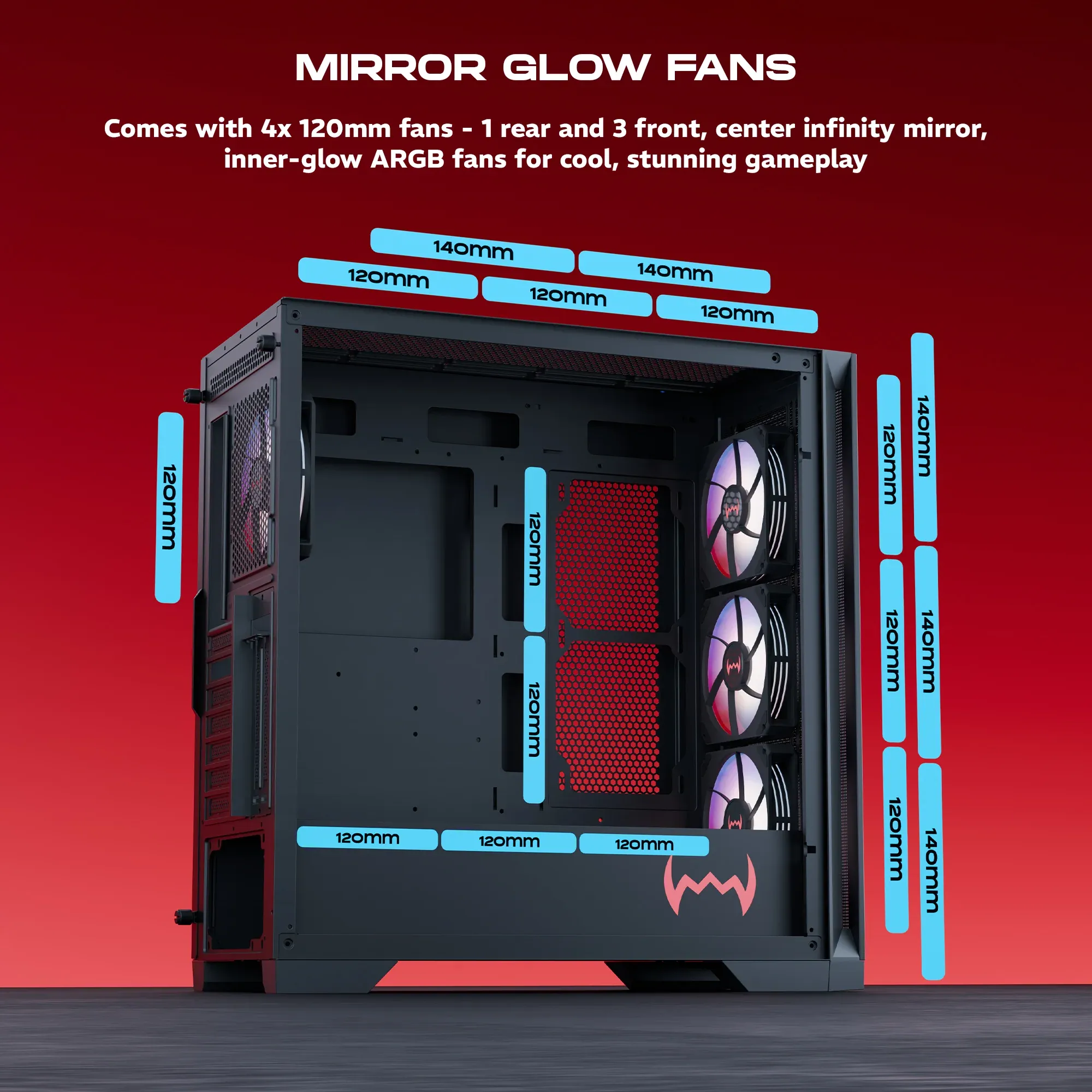 Dawg Y 720 Mid Tower ATX Cabinet (Black) overview 1