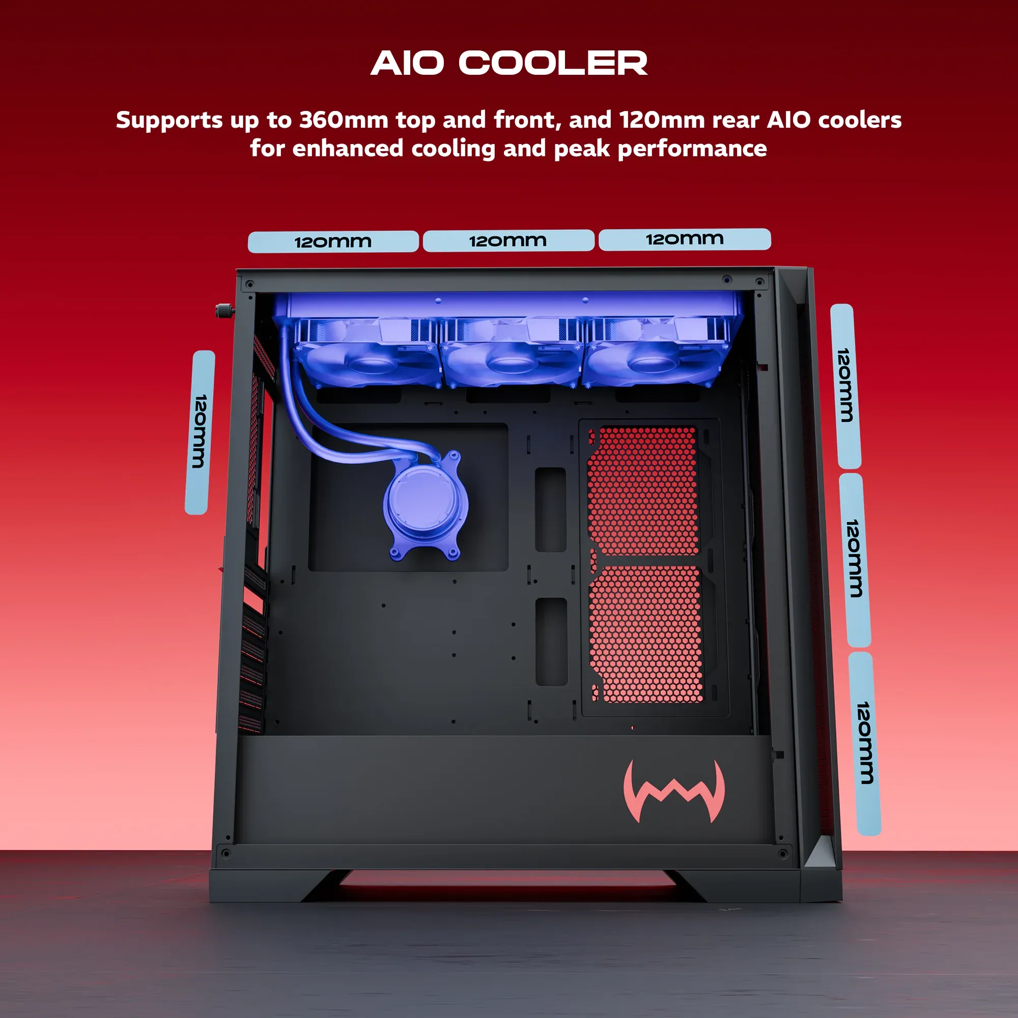 Dawg Y 720 Mid Tower ATX Cabinet (Black) overview 3