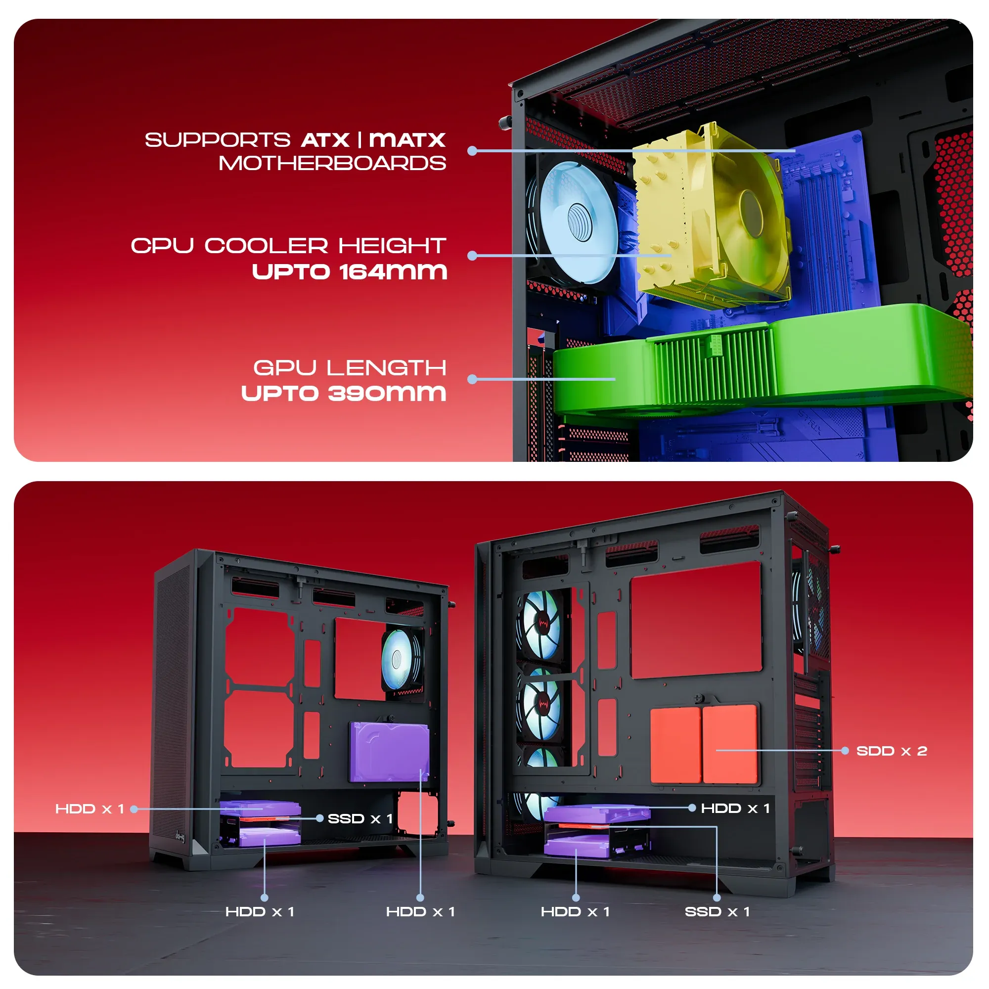 Dawg Y 720 Mid Tower ATX Cabinet (Black) overview 5