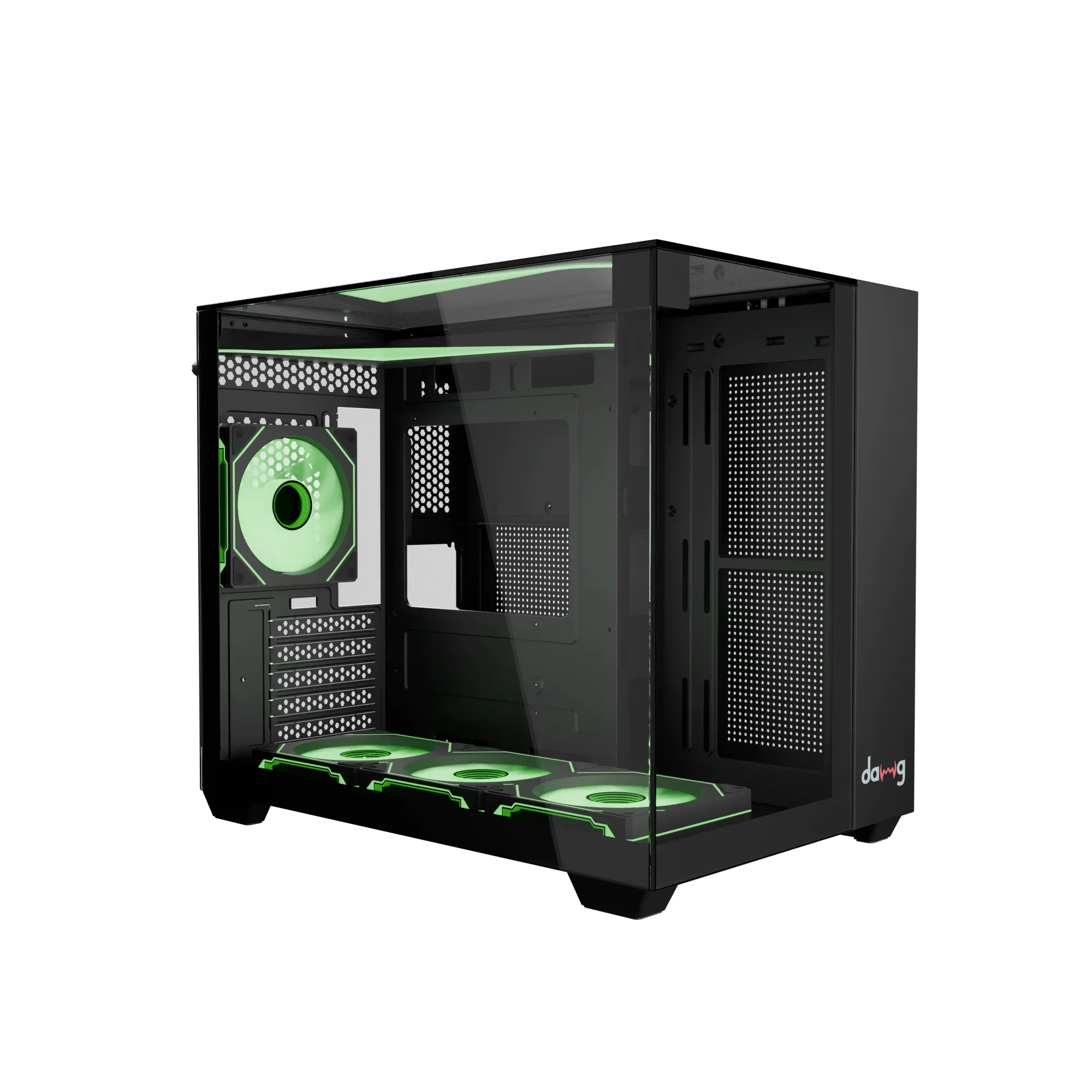 Dawg Y 740 ARGB M-ATX Cube PC Case overview 1