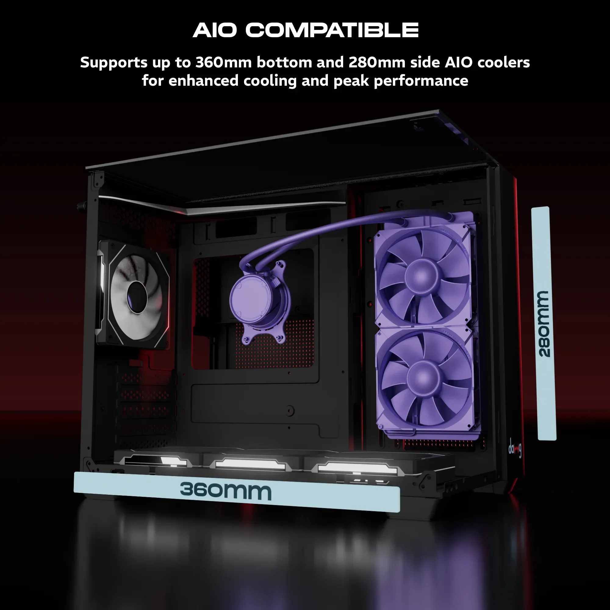 Dawg Y 740 ARGB M-ATX Cube PC Case overview 3