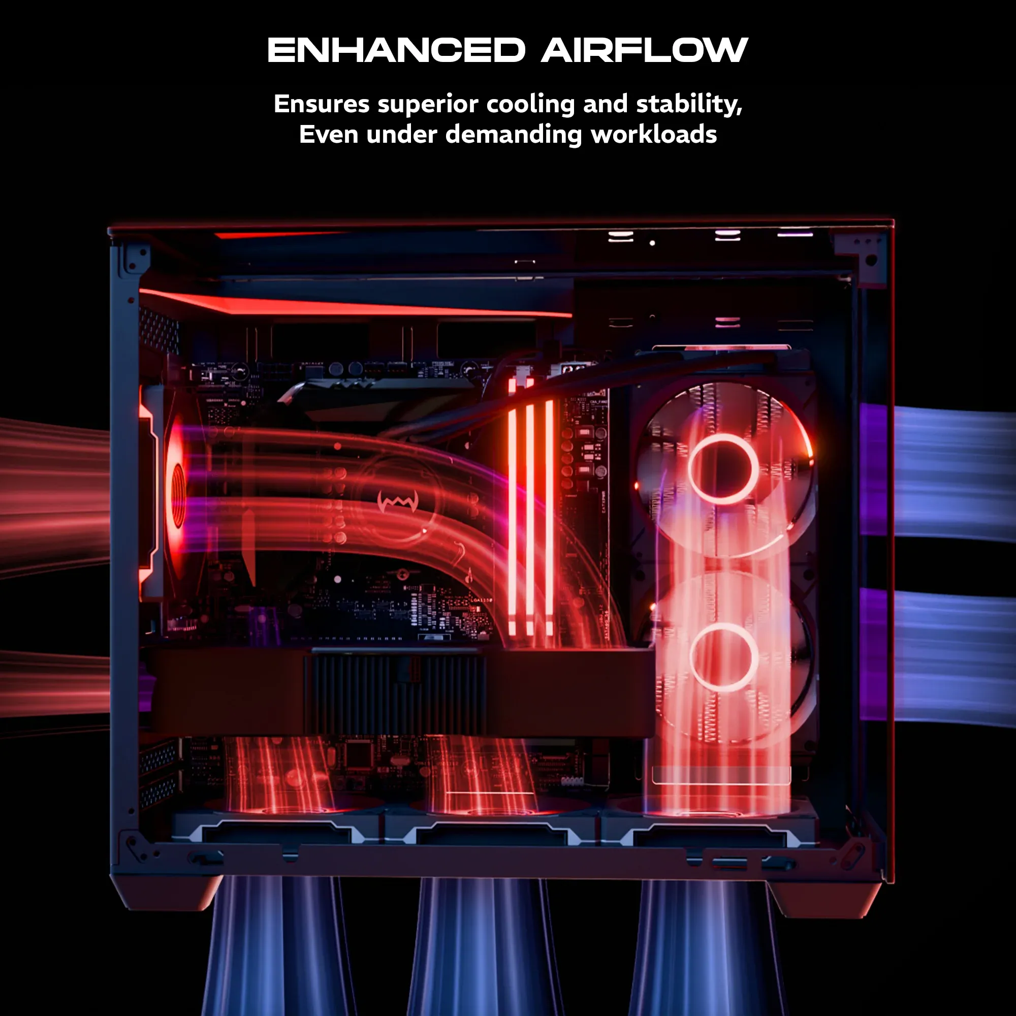 Dawg Y 740 ARGB M-ATX Cube PC Case overview 4