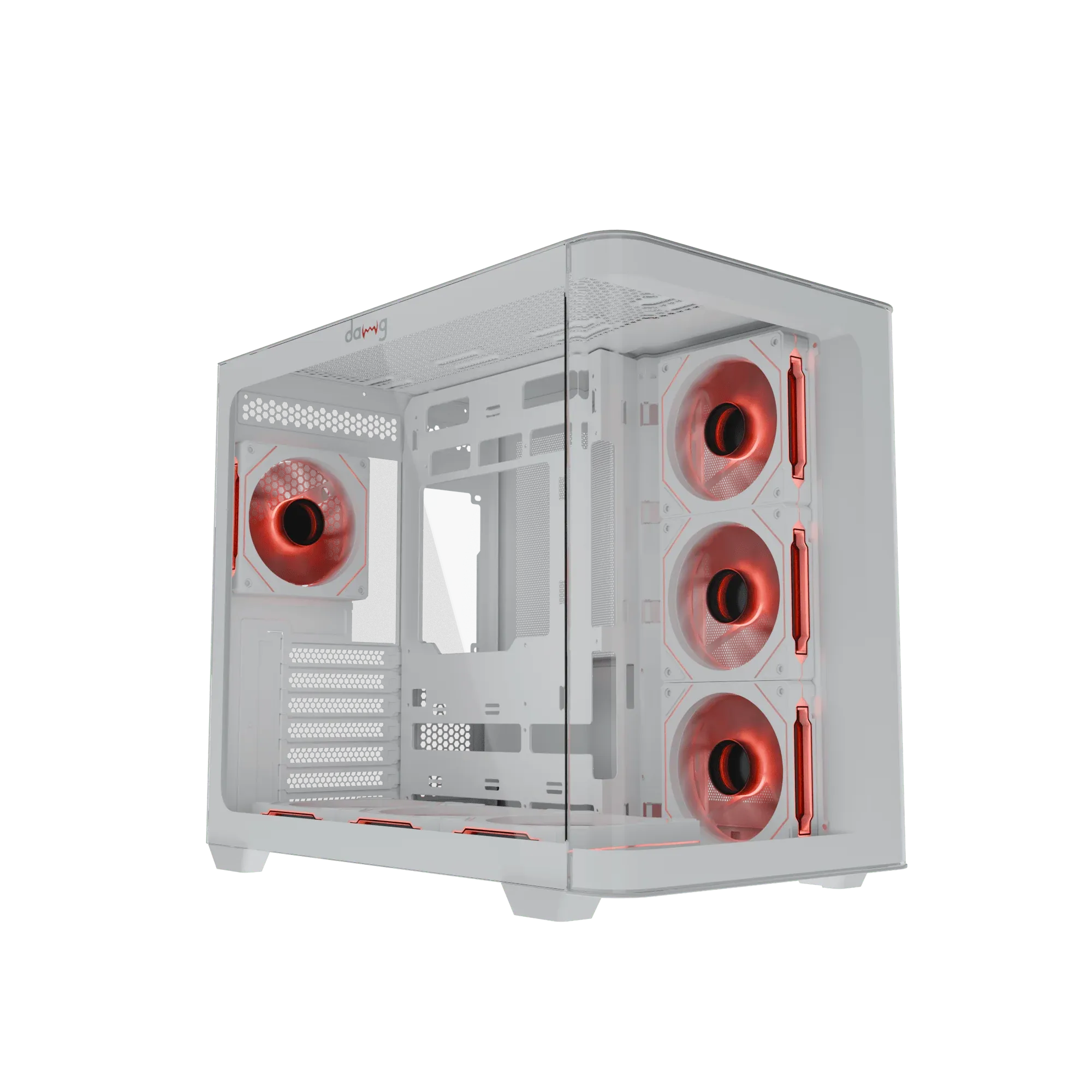 Dawg Y 820 ARGB ATX Mid Tower Case - White overview 1