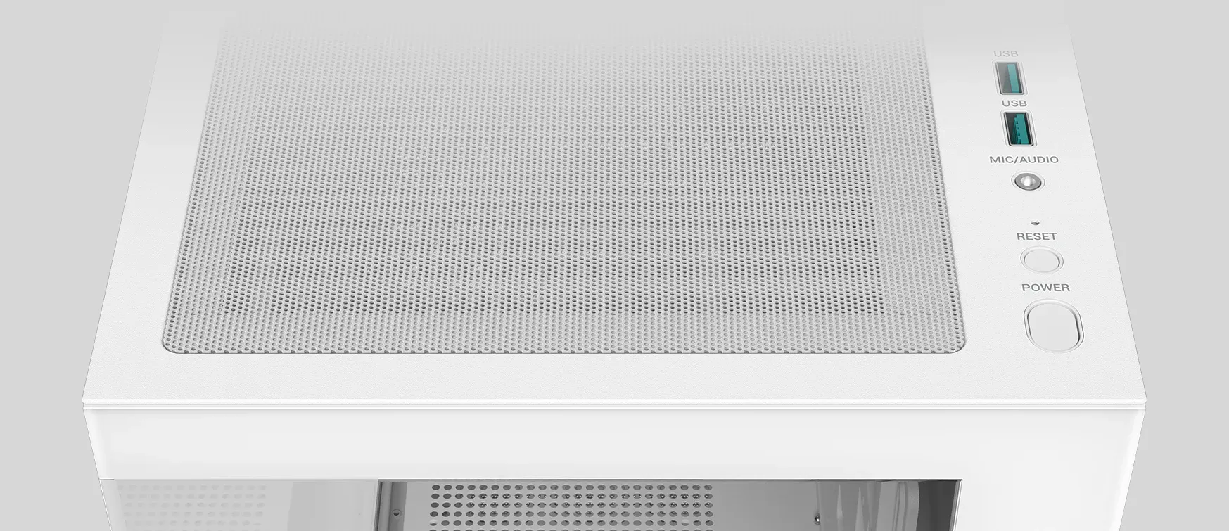 DeepCool CG580 Panaromic ATX PC Cabinet - White overview 3