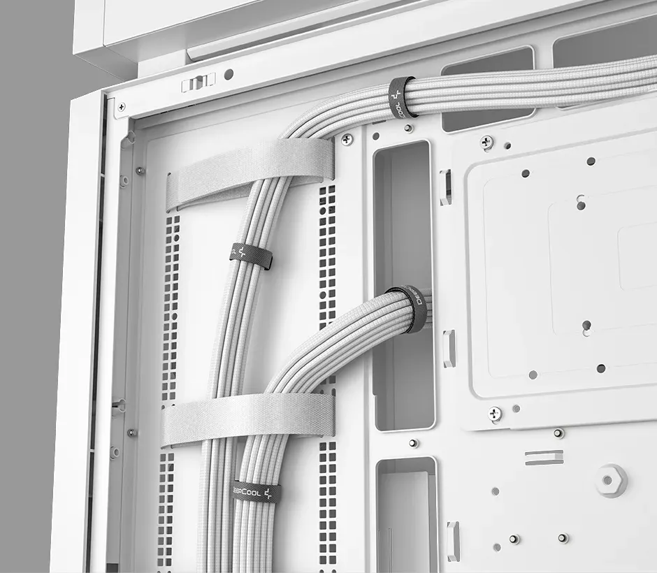 DeepCool CL6600 WH ATX Mid Tower Case With Pre-installed 360mm ARGB Liquid Cooler (White) overview 3