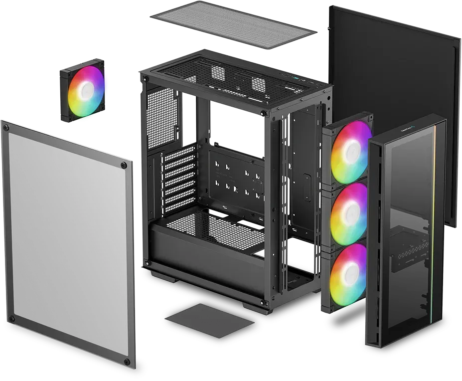 DeepCool Matrexx 55 V4 C ARGB (ATX) Mid Tower Cabinet (Black) overview 1