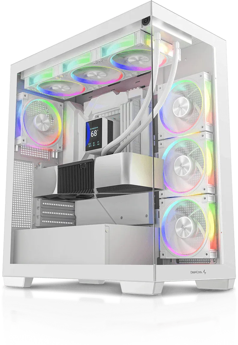Deepcool CG580 4F V2 Mid Tower Cabinet (White) overview 2