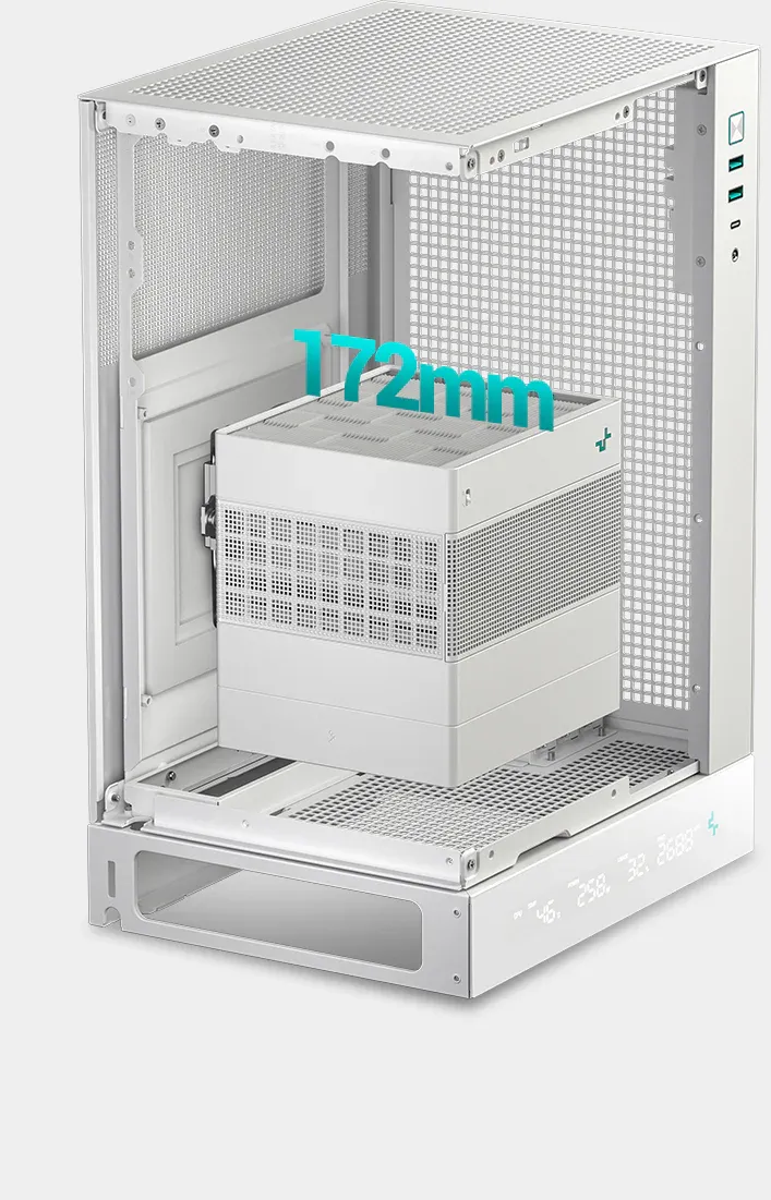 Deepcool CH170 Digital WH mITX Cabinet overview 2
