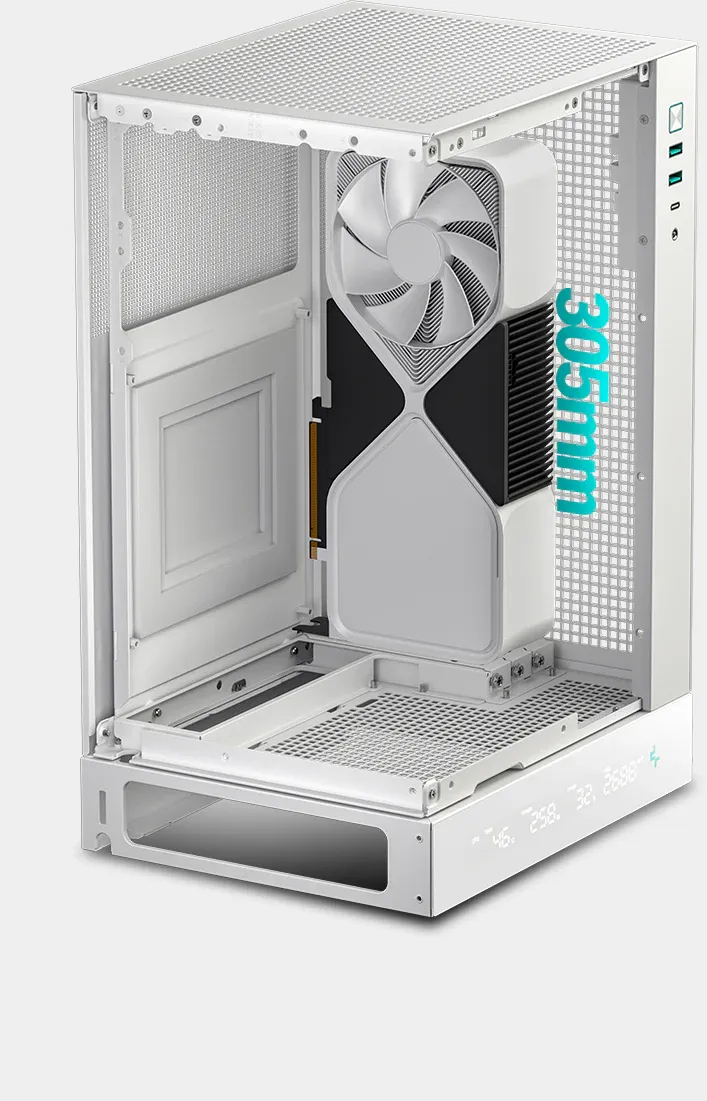 Deepcool CH170 Digital WH mITX Cabinet overview 3