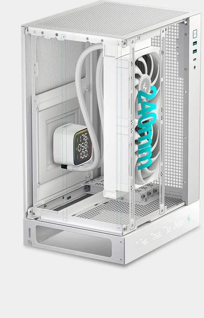 Deepcool CH170 Digital WH mITX Cabinet overview 4