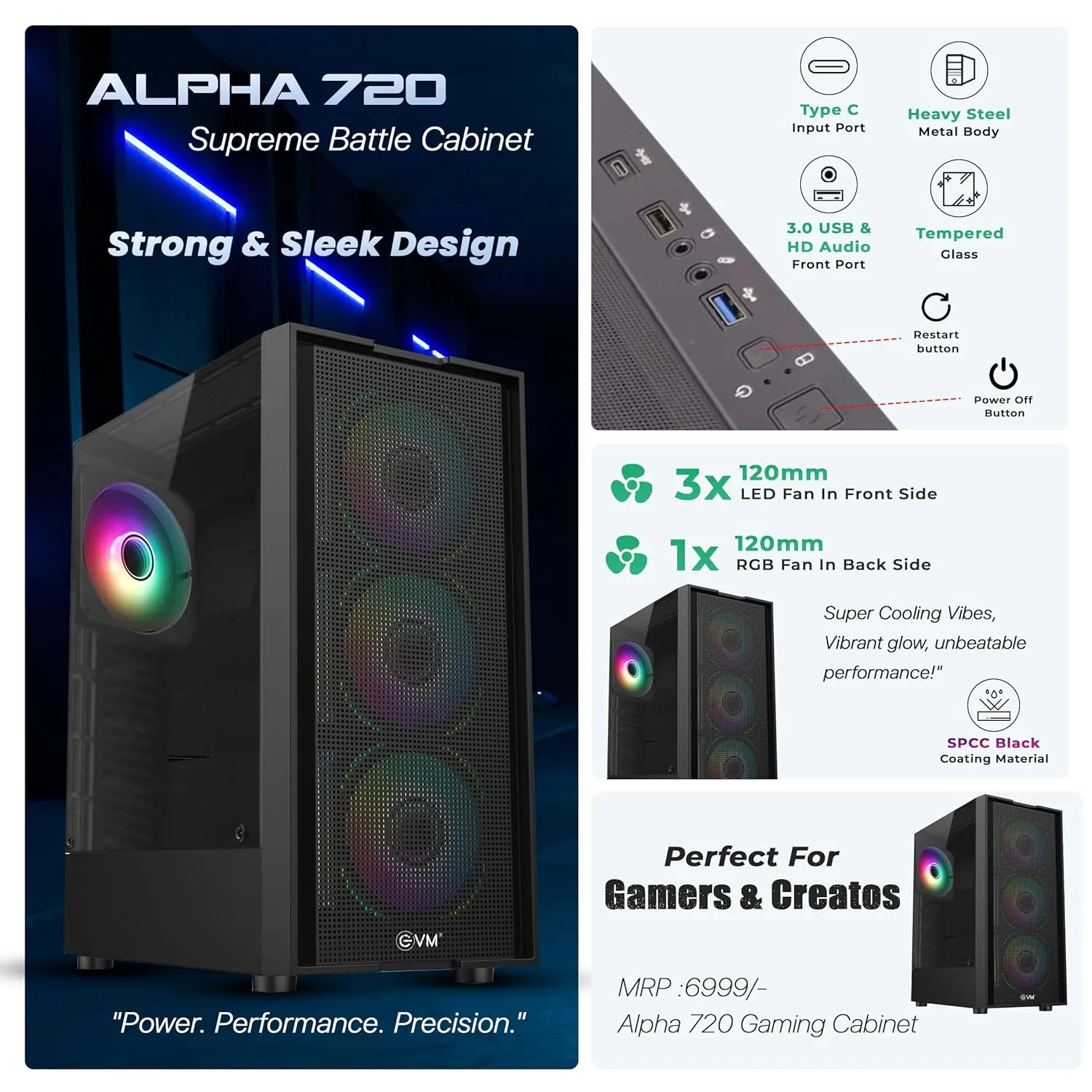 EVM Alpha 720 Gaming Cabinet overview 1