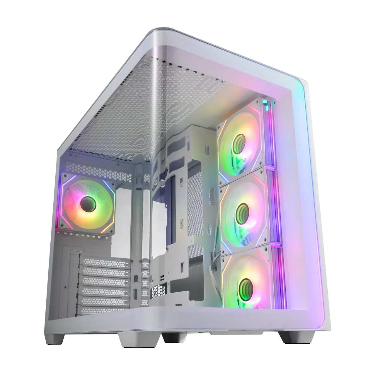 FSP M580 ARGB White ATX Mid Tower Gaming PC Cabinet