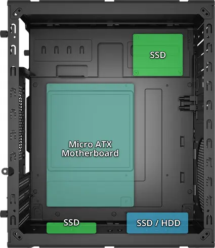 FSP S112 Black PC Cabinet – Compact & Stylish Computer Case overview 1