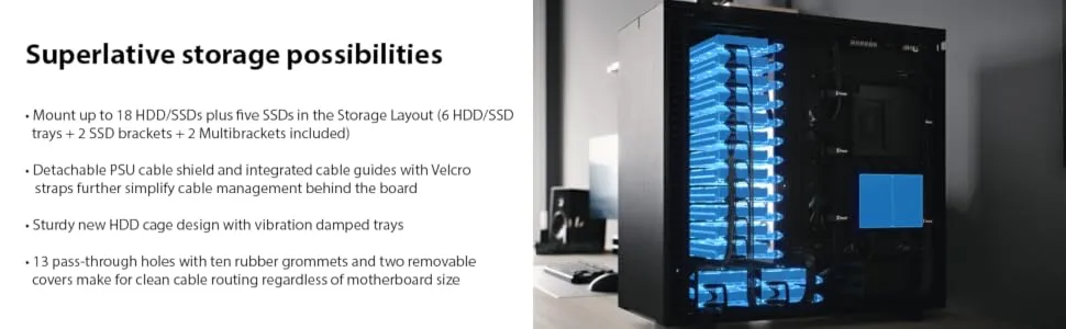 Fractal Design Define 7 XL Solid (E-ATX) Full Tower Cabinet (Black) overview 2