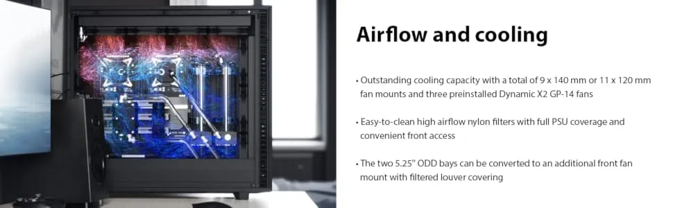 Fractal Design Define 7 XL Solid (E-ATX) Full Tower Cabinet (Black) overview 3