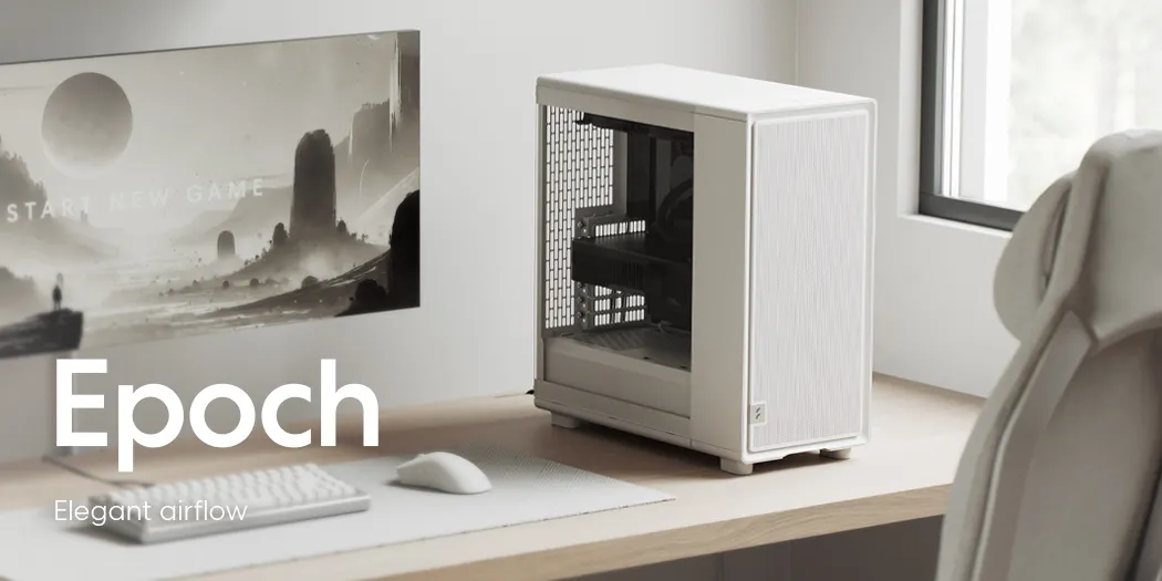Fractal Design Epoch ATX Mid-Tower Case (White with Clear Tint TG) overview 2