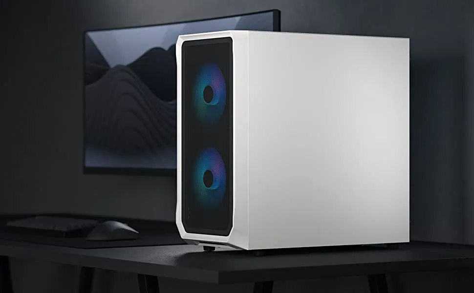 Fractal Design Focus 2 Mesh RGB TG Clear Tint (ATX) Mid Tower Cabinet (White) overview 1