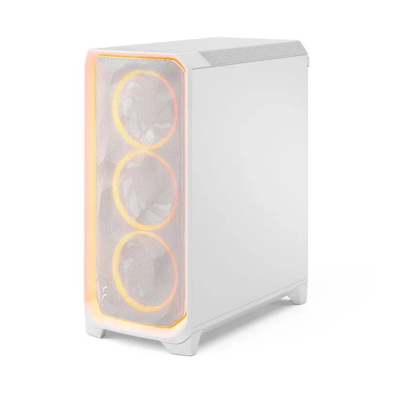 Fractal Design Meshify 3 Ambience Pro RGB TG Clear Tint Mid-Tower Case (White) overview 2