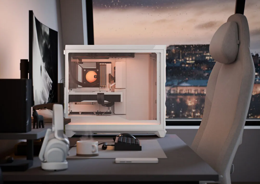 Fractal Design Meshify 3 XL Ambience Pro RGB TG Clear Tint Full Tower Case ( White ) overview 1