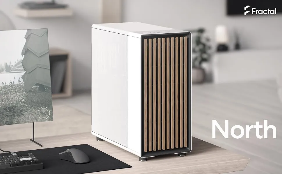 Fractal Design North Chalk White TG Clear Mid-Tower Case overview 1